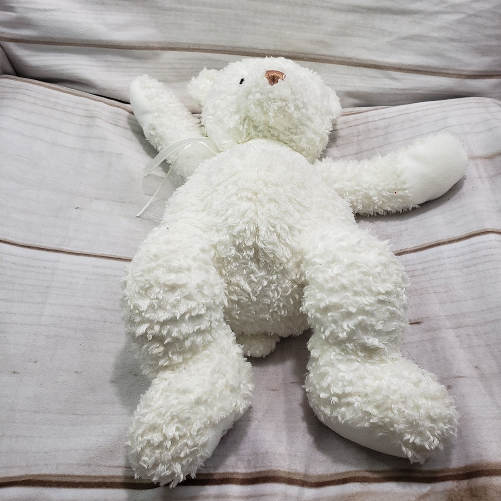 🌞SOLD🌞 Baby Gund Twinkle White Teddy Bear 14" Plush Stuffed Animal Curly 2001 - Picture 4 of 9